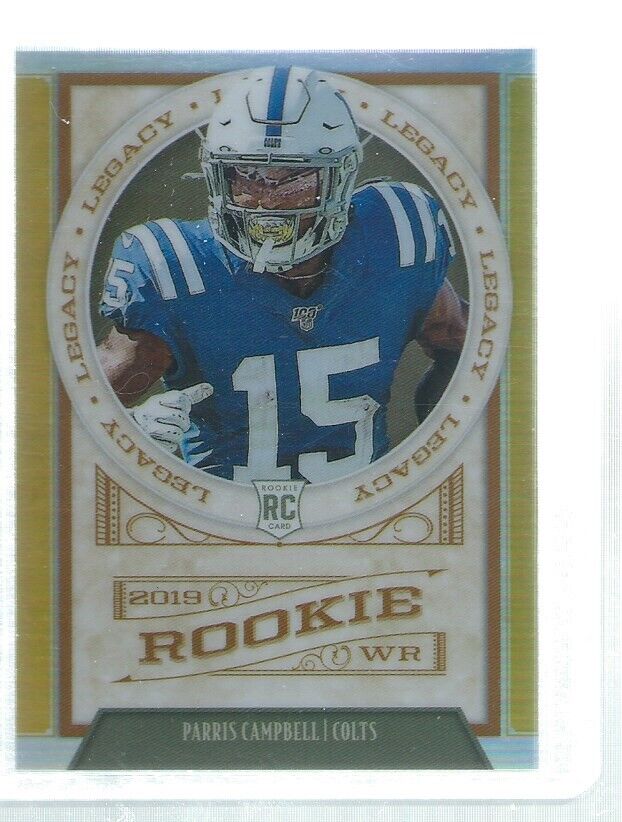 PARRIS CAMPBELL 2019 CHRONICLES LEGACY GOLD PRIZM ROOKIE RC #D 6/10