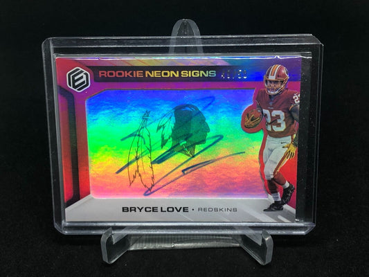 BRYCE LOVE 2019 PANINI ELEMENTS NEON SIGNS ON CARD AUTO RC #D 49/50