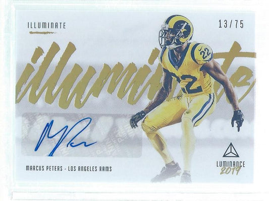 MARCUS PETERS 2019 PANINI LUMINANCE ILLUMINATE AUTO #D 13/75