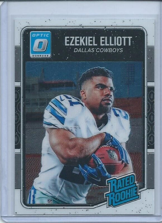 EZEKIEL ELLIOTT 2016 PANINI DONRUSS OPTIC RATED ROOKIE TRUE ROOKIE RC #168