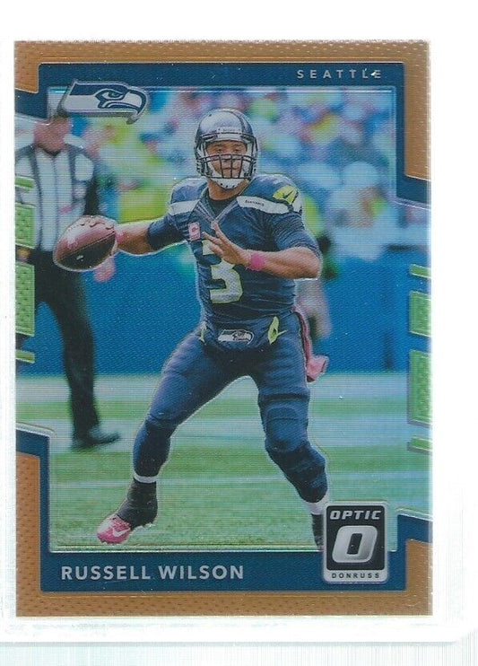 RUSSELL WILSON 2017 DONRUSS OPTIC HOLO ORANGE #D 184/199