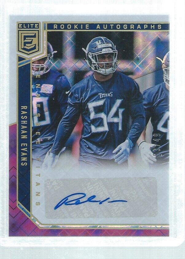 RASHAAN EVANS 2018 DONRUSS ELITE PURPLE ROOKIE AUTO RC #D 33/49