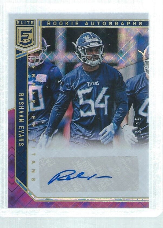 RASHAAN EVANS 2018 DONRUSS ELITE PURPLE ROOKIE AUTO RC #D 33/49
