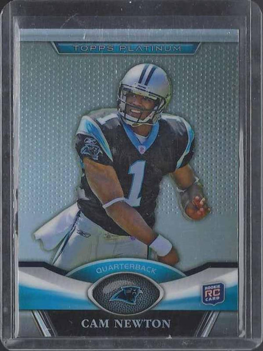 CAM NEWTON 2011 TOPPS PLATINUM ROOKIE REFRACTOR TRUE RC #1