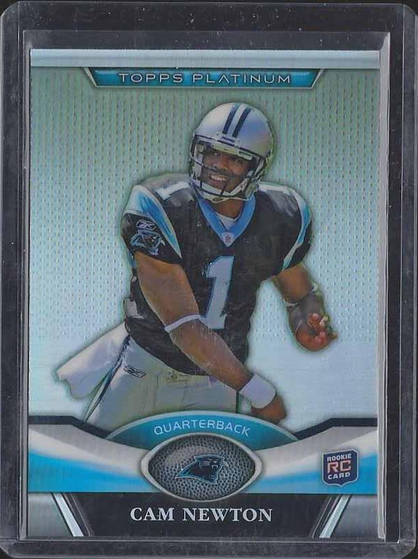 CAM NEWTON 2011 TOPPS PLATINUM ROOKIE REFRACTOR TRUE RC #1