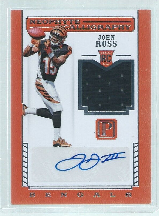 JOHN ROSS III 2017 PANINI PANTHEON NEOPHYTE CALLIGRAPHY JERSEY AUTO RC #D 23/49