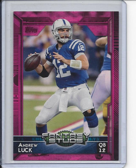 ANDREW LUCK 2015 TOPPS FANTASY STUDS PINK PARALLEL #D 466/499