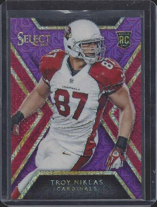 TROY NIKLAS 2014 PANINI SELECT PURPLE MOJO PRIZM REFRACTOR ROOKIE RC #D 5/5