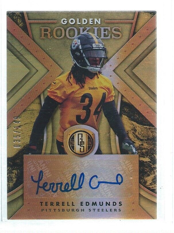 TERRELL EDMUNDS 2018 PANINI GOLD STANDARD GOLDEN ROOKIES AUTO RC #D 35/149