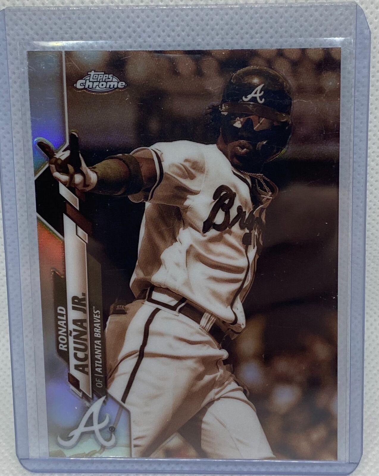 RONALD ACUNA JR. 2020 TOPPS CHROME SEPIA REFRACTOR #112