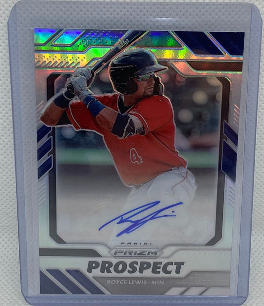 ROYCE LEWIS 2020 PANINI PRIZM PROSPECT SILVER PRIZM AUTO #PS-RL