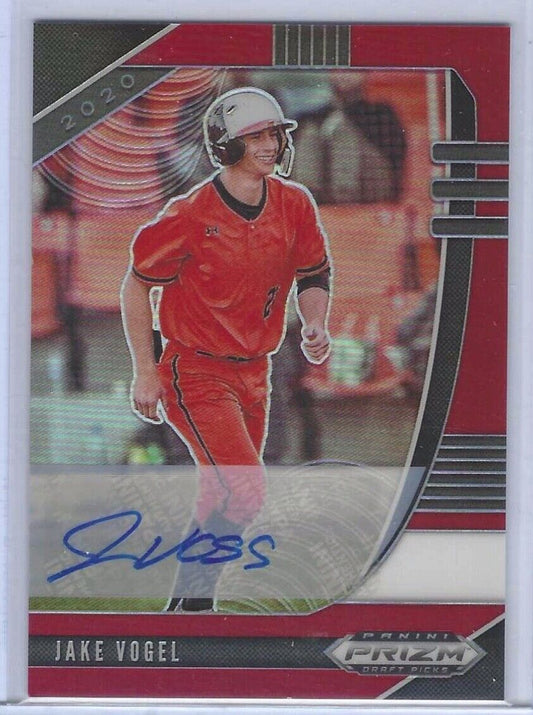JAKE VOGEL 2020 PRIZM DRAFT PICKS RED PRIZM PROSPECT AUTO #d /150