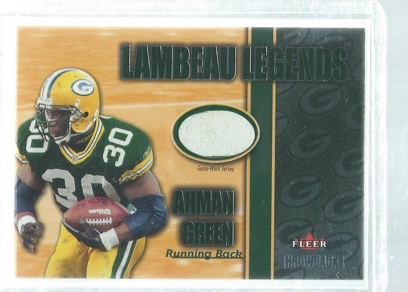 AHMAN GREEN 2002 FLEER SKYBOX LAMBEAU LEGENDS THROWBACKS JERSEY