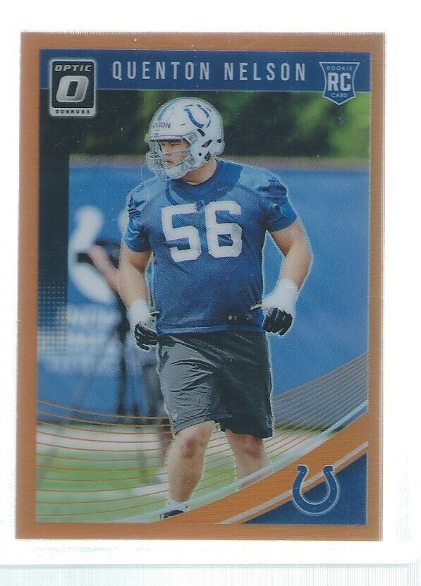 QUENTON NELSON 2018 DONRUSS OPTIC HOLO ORANGE ROOKIE RC #D 118/199