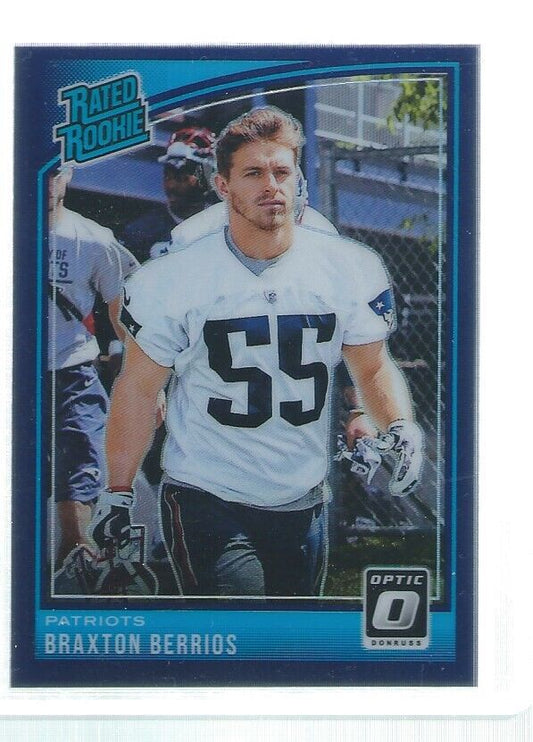 BRAXTON BERRIOS 2018 DONRUSS OPTIC HOLO RATED ROOKIE PURPLE RC #D 49/50