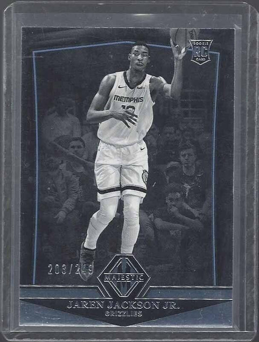 JAREN JACKSON JR 2018-19 PANINI CHRONICLES MAJESTIC ROOKIE RC #D 203/249