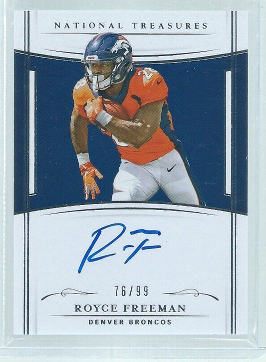 ROYCE FREEMAN 2018 NATIONAL TREASURES ON CARD AUTO RC #D 76/99