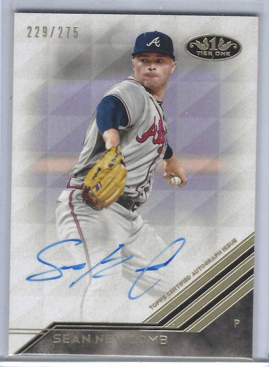 SEAN NEWCOMB 2018 TOPPS TIER ONE AUTO #d /275