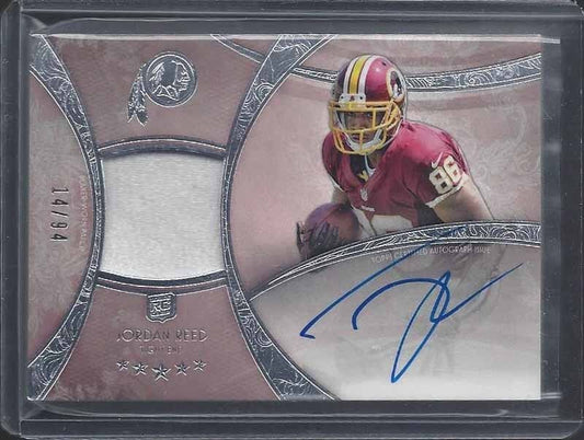 JORDAN REED 2013 TOPPS 5 FIVE STAR RPA ROOKIE PATCH ON CARD AUTO RC #D 14/94