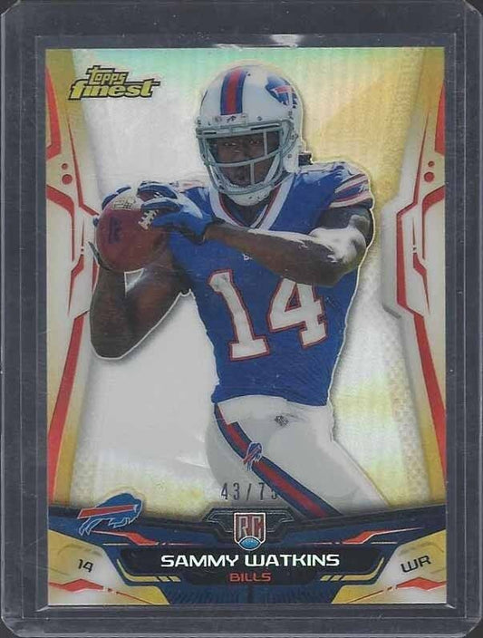 SAMMY WATKINS 2014 TOPPS FINEST ROOKIE GOLD REFRACTOR RC #D 43/75