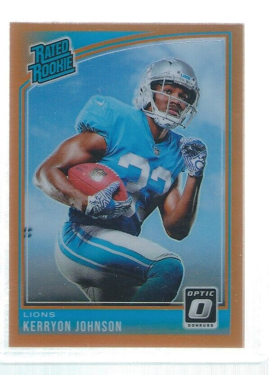 KERRYON JOHNSON 2018 DONRUSS OPTIC HOLO RATED ROOKIE ORANGE RC #D 108/199