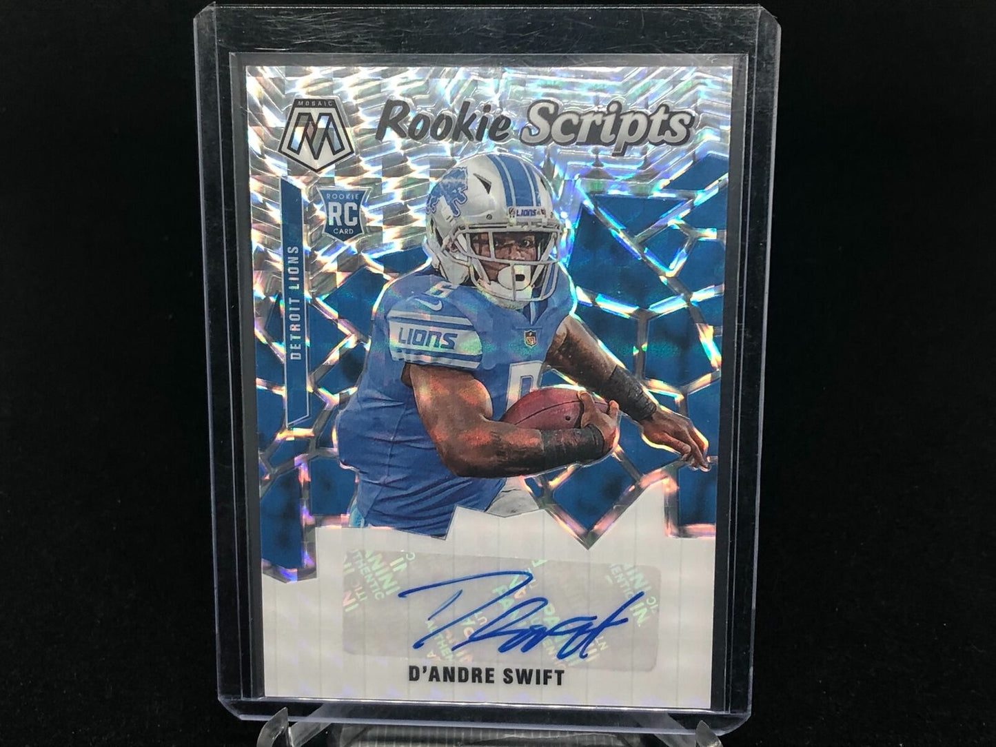 D'ANDRE SWIFT 2020 PANINI MOSAIC SCRIPTS MOSAIC SILVER PRIZM AUTO RC