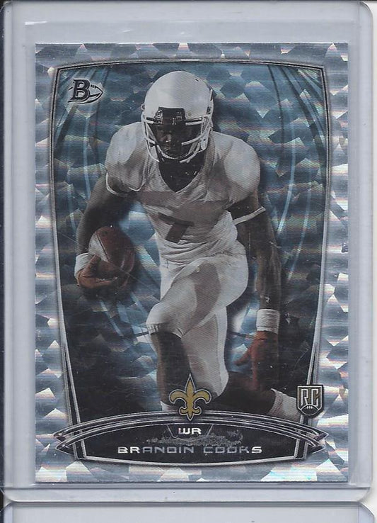 BRANDIN COOKS 2014 BOWMAN SILVER ICE SPARKLE ROOKIE RC #86