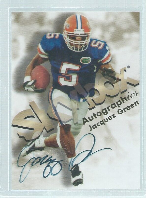 JACQUEZ GREEN 1998 SKYBOX AUTOGRAPHICS ON CARD AUTO RC