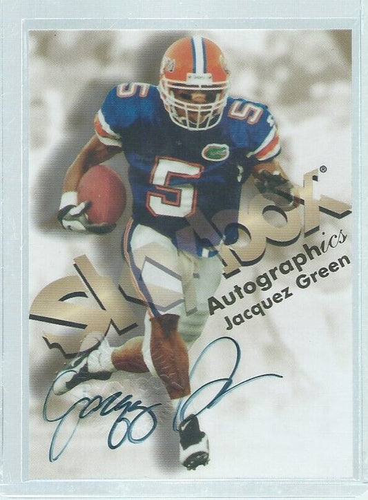JACQUEZ GREEN 1998 SKYBOX AUTOGRAPHICS ON CARD AUTO RC