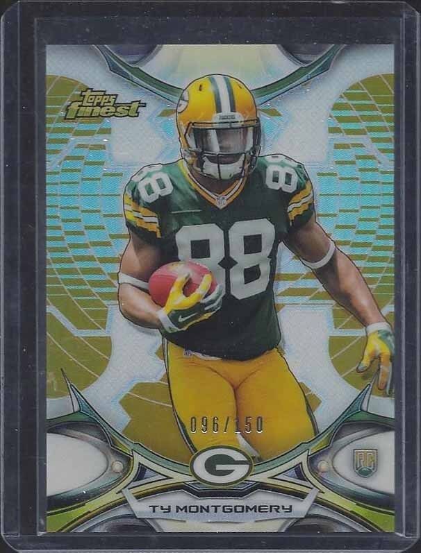 TY MONTGOMERY 2015 TOPPS FINEST ROOKIE GOLD REFRACTOR RC #D 96/150