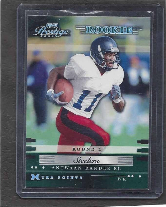 ANTWAAN RANDLE EL 2002 PRESTIGE XTRA POINTS GREEN STEELERS IU ROOKIE RC #D 23/25