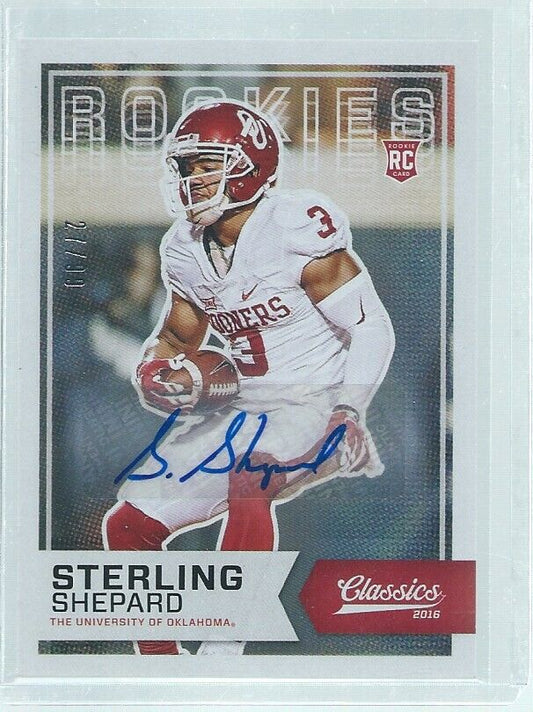 STERLING SHEPARD 2016 PANINI CLASSICS ROOKIES AUTO RC #D 27/99