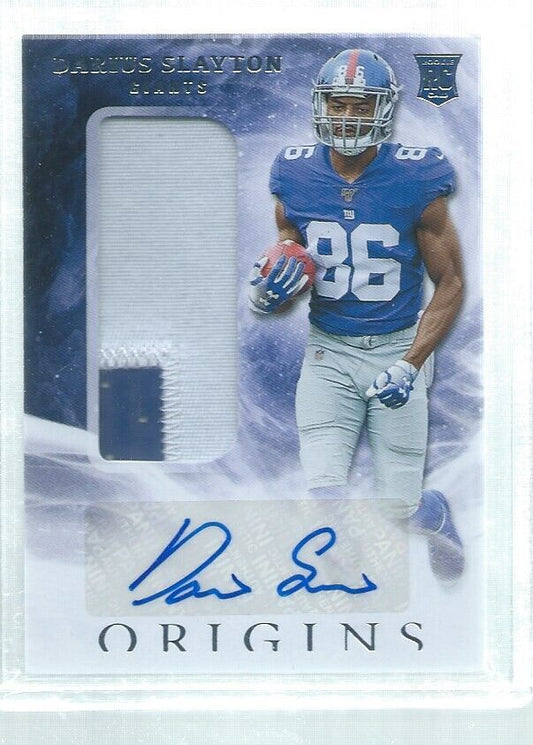 DARIUS SLAYTON 2019 PANINI ORIGINS RPA 2 COLOR PATCH AUTO ROOKIE RC #139