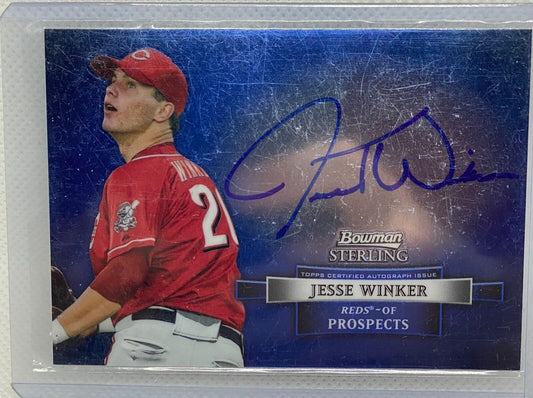 JESSE WINKER 2012 TOPPS BOWMAN STERLING REDS PROSPECT ON CARD AUTO #BSAP-JWI