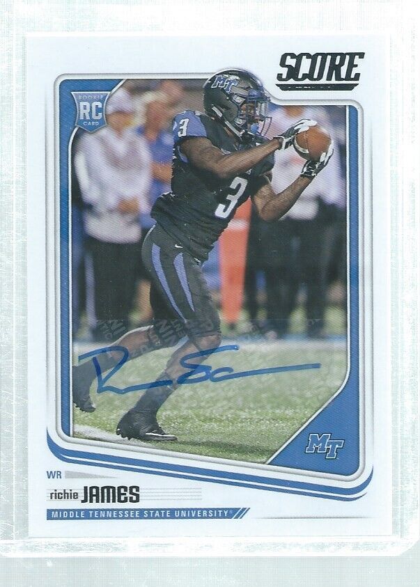 RICHIE JAMES 2018 SCORE AUTO ROOKIE RC #407