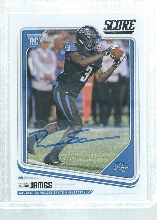 RICHIE JAMES 2018 SCORE AUTO ROOKIE RC #407