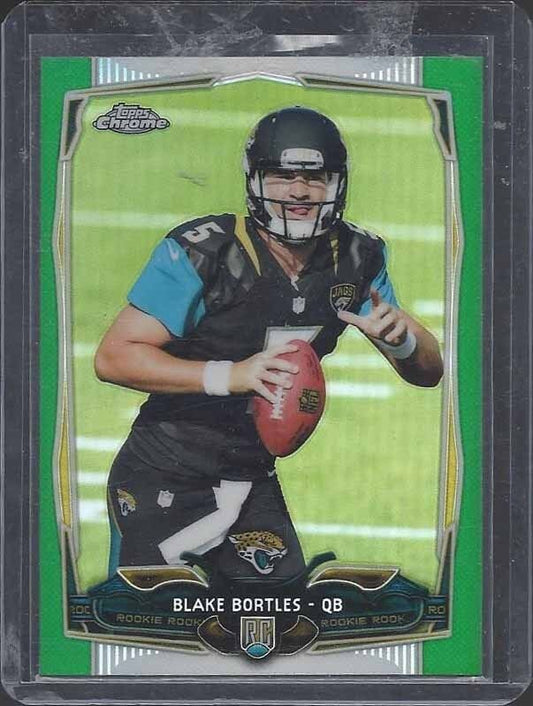 BLAKE BORTLES 2014 TOPPS CHROME GREEN REFRACTOR JAGUARS ROOKIE RC #187