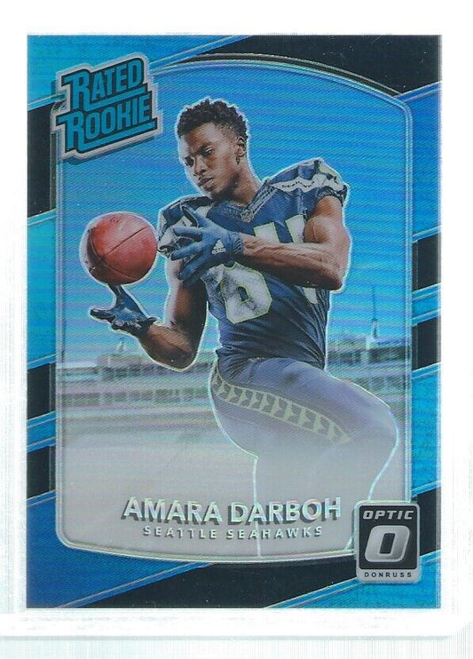 AMARA DARBOH 2017 DONRUSS OPTIC HOLO RATED ROOKIE BLACK RC #D 10/25