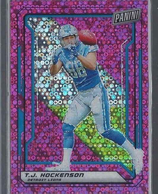 T.J. HOCKENSON 2019 PANINI THE NATIONAL PRIZM VIP PINK DISCO PRIZMS RC #D 4/50