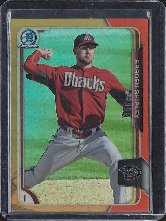 BRADEN SHIPLEY 2015 BOWMAN CHROME PROSPECTS ORANGE REFRACTOR #D 9/25