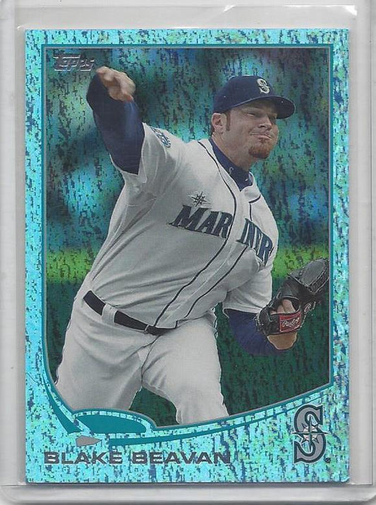 BLAKE BEAVAN 2013 TOPPS BLUE SAPPHIRE MARINERS PITCHER #D 5/25