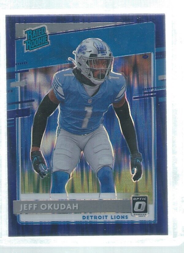 JEFF OKUDAH 2020 DONRUSS OPTIC HOLO RATED ROOKIE PURPLE SHOCK FLASH RC #193