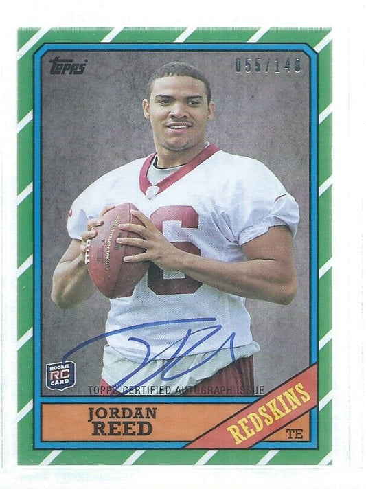 JORDAN REED 2013 TOPPS 1986 RETRO ON CARD AUTO RC #D 55/140