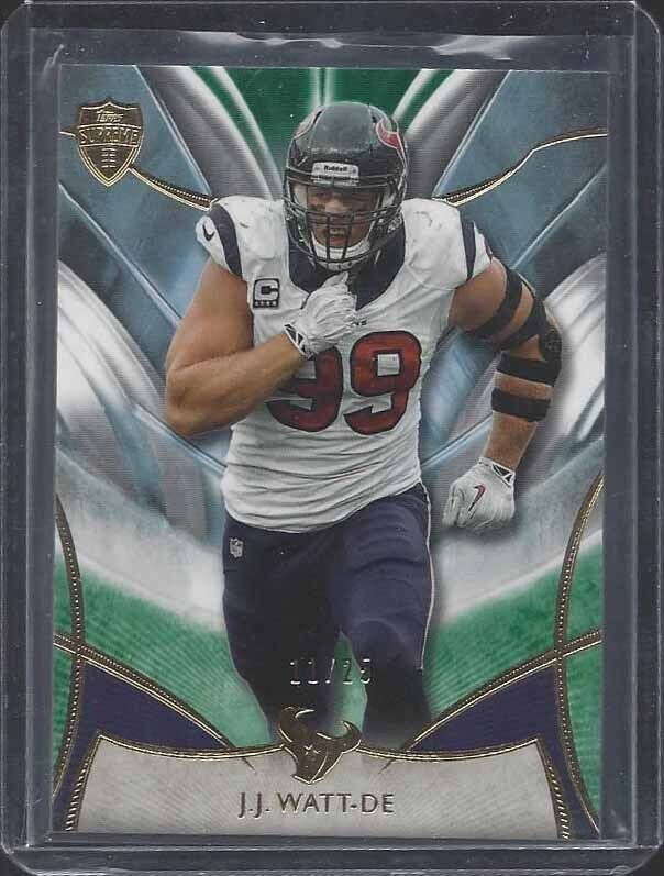 J.J. WATT 2014 TOPPS SUPREME GREEN PARALLEL #D 11/25
