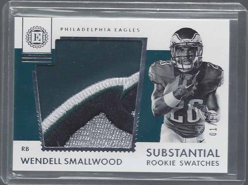 WENDELL SMALLWOOD 2016 PANINI ENCASED SUBSTANTIAL JUMBO 4 CLR LOGO PATCH RC 1/10
