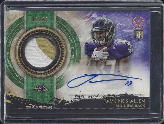 JAVORIUS BUCK ALLEN 2015 TOPPS VALOR 3 COLOR DISCIPLINE PATCH AUTO RC #D 17/25