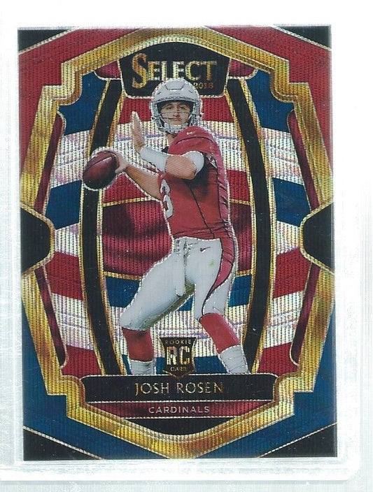 JOSH ROSEN 2018 PANINI SELECT TRI COLOR PRIZM PREMIER LEVEL ROOKIE RC #D 138/199