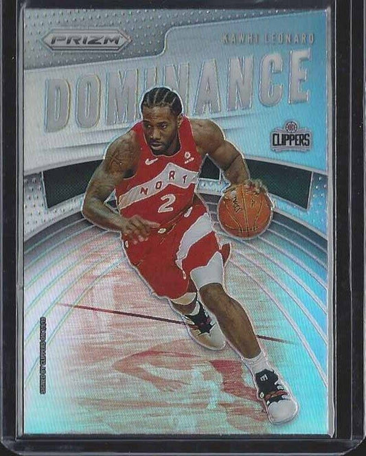 KAWHI LEONARD 2019-20 PANINI PRIZM DOMINANCE SILVER PRIZMS SP #16