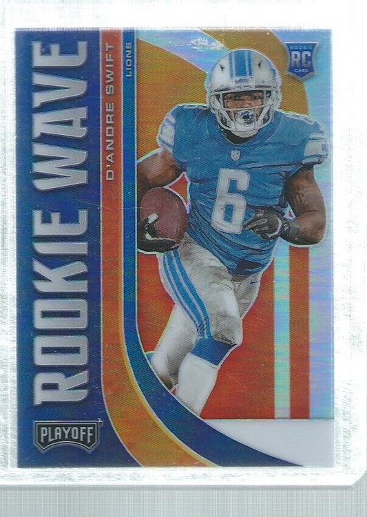 D'ANDRE SWIFT 2020 PLAYOFF ROOKIE WAVE PRIZM SILVER RC