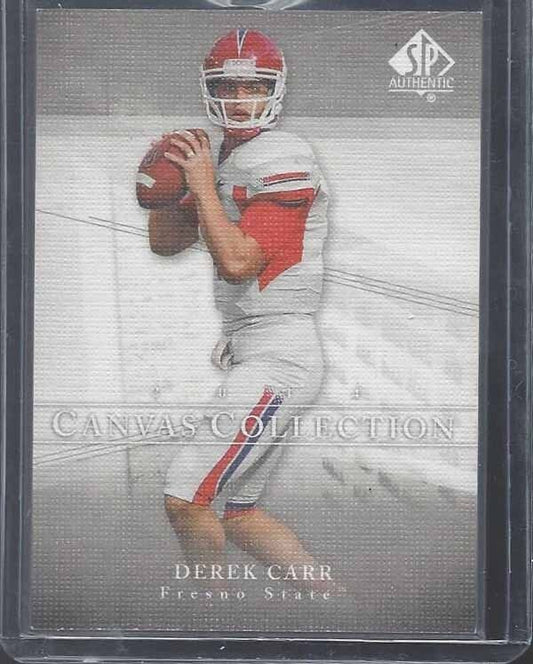 DEREK CARR 2014 SP AUTHENTIC CANVAS SP SHORT PRINT ROOKIE RC #45